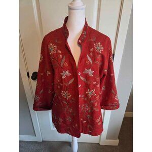 Silk Land womens silk blazer size XL